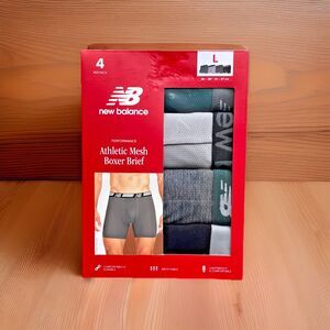 New Balance Men’s 4-Pack Performance Mesh Boxer Briefs Size Large 36–38 Athletic